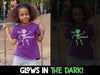 Kids Glow In The Dark Halloween Shirt Sasquatch GITD Happy T Shirt Dancing Skeleton Gift Glowing Hipster Cool Tee Unisex Youth