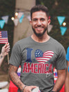Men's Love America Shirt Patriotic T Shirt 4th July Heart Flag Love U.S. Country Independence Day Tee Man Gift For Him Unisex