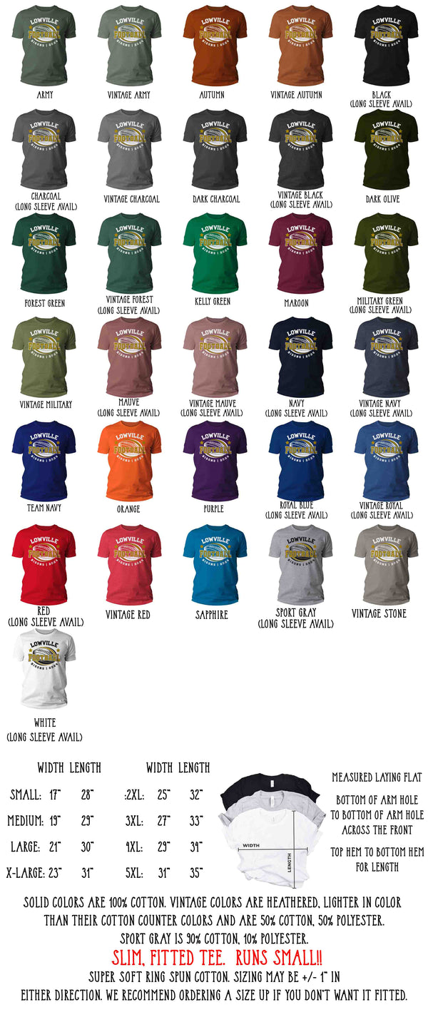 Men's Personalized Football Shirt Vintage Custom Footballs Dad TShirt Personalized Team Logo Mom Team Custom Unisex Shirts Gift Idea-Shirts By Sarah