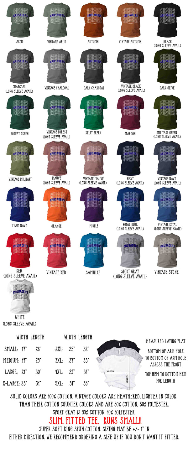 Men's Custom Football Shirt Personalized Football Typography Mascot T Shirts Dad Football Grandpa Team TShirt Unisex Mans Gift Idea-Shirts By Sarah