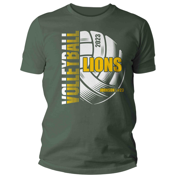 Men's Custom Volleyball T Shirt Personalized Volley Ball Modern Cool Dad Shirt Mom Team TShirt Custom Unisex Shirts Gift Idea-Shirts By Sarah