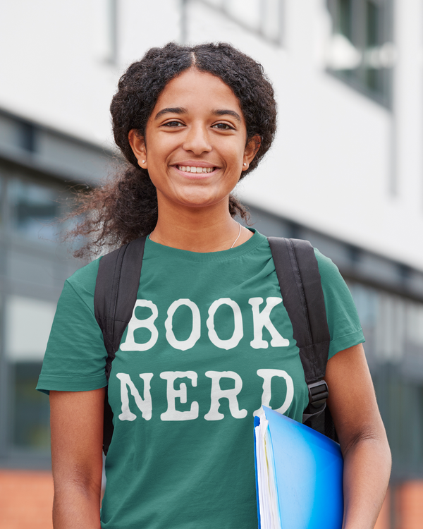 Kids Funny Book Nerd Shirt Geek TShirt Reader Reading Banned Books Author Bookworm Bibliomaniac Humorous Gift Idea Unisex Youth-Shirts By Sarah