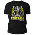 Men's Personalized Football T Shirt Custom Football Flames Player Frame Shirts Football Dad Football Mom T Shirt Unisex Mans Gift Idea-Shirts By Sarah