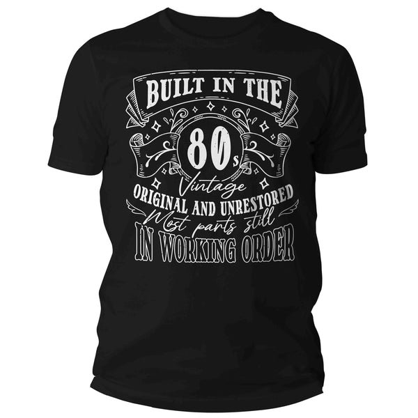Men's Vintage 80's 1980's Birthday T-Shirt Forty Shirt Gift Idea 40th 45th 42th Decade Birthday Shirts Tee Original Shirt Man Unisex-Shirts By Sarah