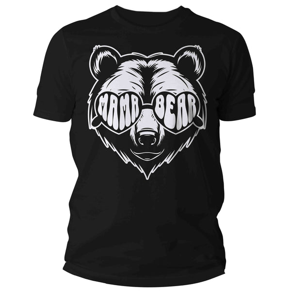 Unisex Mama Bear T Shirt Mom Shirts Hipster Shades Sunglasses Mothers Day Gift Mother's For Her Graphic Tee Men's-Shirts By Sarah
