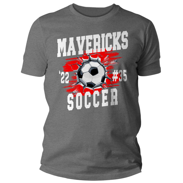 Men's Personalized Soccer T Shirt Custom Soccer Ball Team Shirt Personalized Player Soccer Dad TShirt Custom Unisex Shirts Gift Idea-Shirts By Sarah