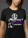 Women's Personalized Football T Shirt Custom Cool Running Back Player Frame Shirts Football Mom Football Mama T Shirt Ladies Gift Idea