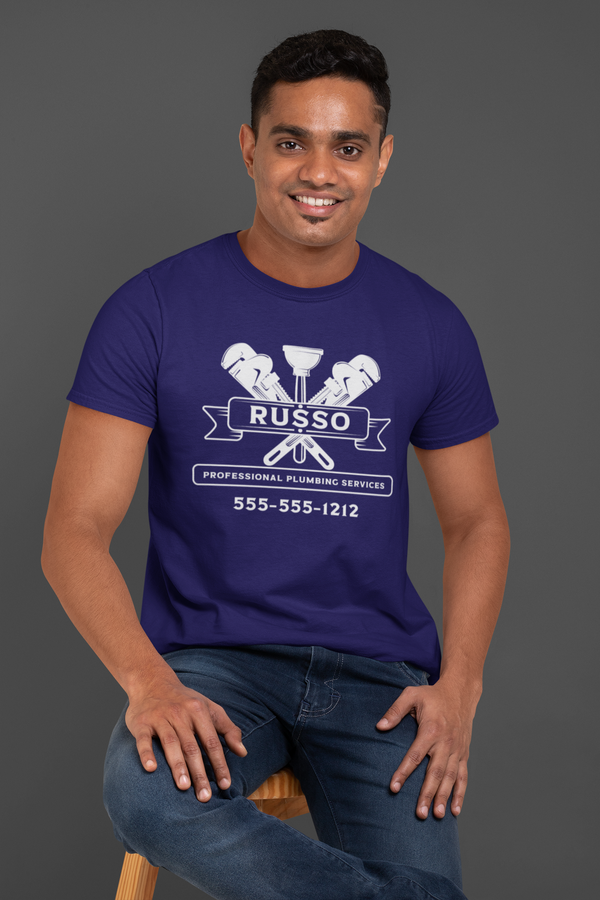 Men's Personalized Plumber Shirt Custom Plumbing T Shirt Service Handyman Plumb Trade Pipe TShirt Unisex Mans Gift Idea-Shirts By Sarah