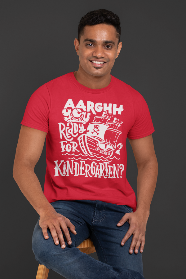 Men's Funny School T Shirt Kindergarten Shirts Pirate Theme Arrgh You Ready Teacher Back To School Tshirt Unisex Graphic Tee-Shirts By Sarah
