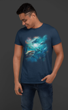 Men's Shark Shirt Underwater T Shirt Photorealistic Tee Ocean Great White Fish Graphic Marine Biologist Gift Idea Unisex Man