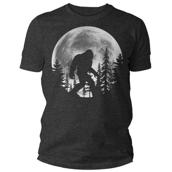 Men's Glow In The Dark Bigfoot Shirt Sasquatch GITD Moon T Shirt Cryptozoology Gift Squatch Forest Hipster Geek Graphic Tee Unisex Man-Shirts By Sarah