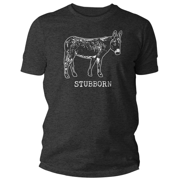 Men's Funny Donkey Shirt Stubborn Ass Hilarious Joke Play On Words Novelty Gift Dad Joke Father's Day Graphic Tee Man For Him Unisex-Shirts By Sarah