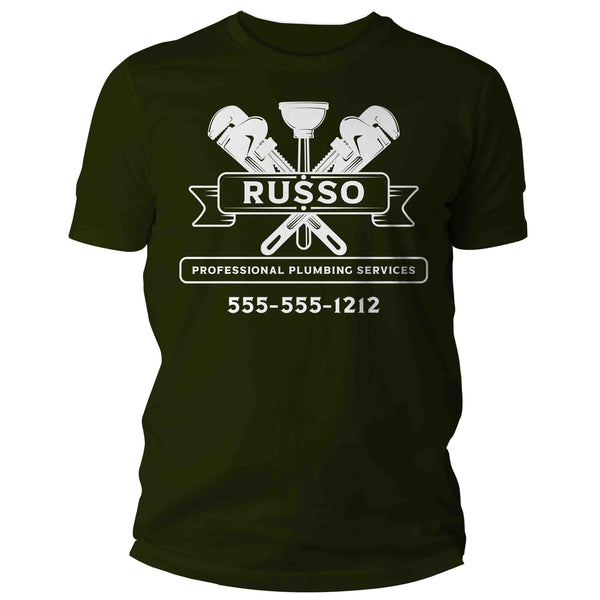 Men's Personalized Plumber Shirt Custom Plumbing T Shirt Service Handyman Plumb Trade Pipe TShirt Unisex Mans Gift Idea-Shirts By Sarah