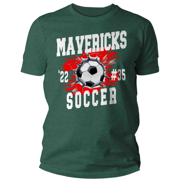 Men's Personalized Soccer T Shirt Custom Soccer Ball Team Shirt Personalized Player Soccer Dad TShirt Custom Unisex Shirts Gift Idea-Shirts By Sarah