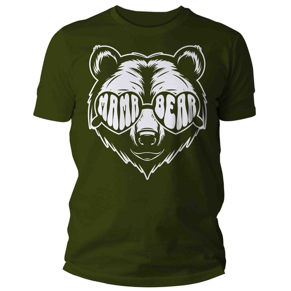 Unisex Mama Bear T Shirt Mom Shirts Hipster Shades Sunglasses Mothers Day Gift Mother's For Her Graphic Tee Men's-Shirts By Sarah