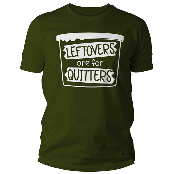 Men's Funny Thanksgiving Shirt Leftovers For Quitters TShirt Foodie Bucket Dinner Saying Tshirt Thanks Gift Idea Holiday Unisex Tee-Shirts By Sarah