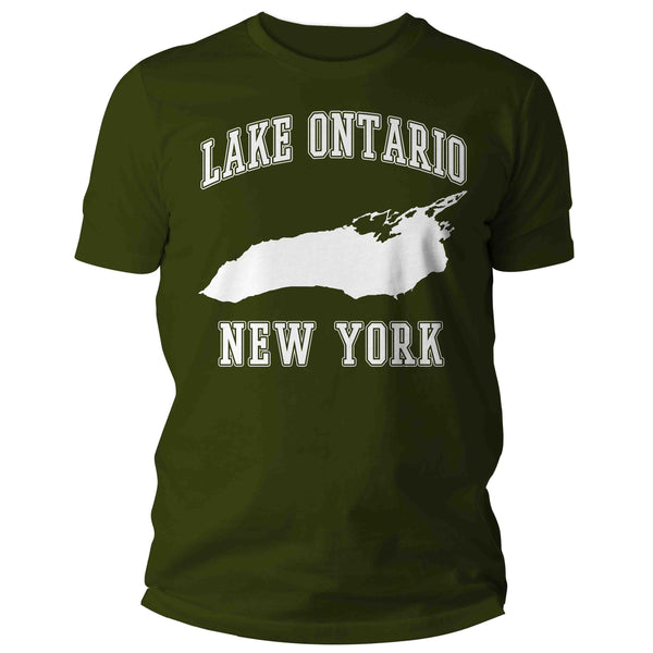 Men's Ontario Lake Shirt Boater T Shirt Fisherman Boating Fishing Great Lake Lifes Father's Day Tee Man Gift For Him Unisex-Shirts By Sarah