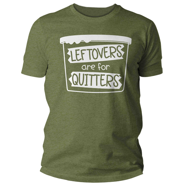 Men's Funny Thanksgiving Shirt Leftovers For Quitters TShirt Foodie Bucket Dinner Saying Tshirt Thanks Gift Idea Holiday Unisex Tee-Shirts By Sarah