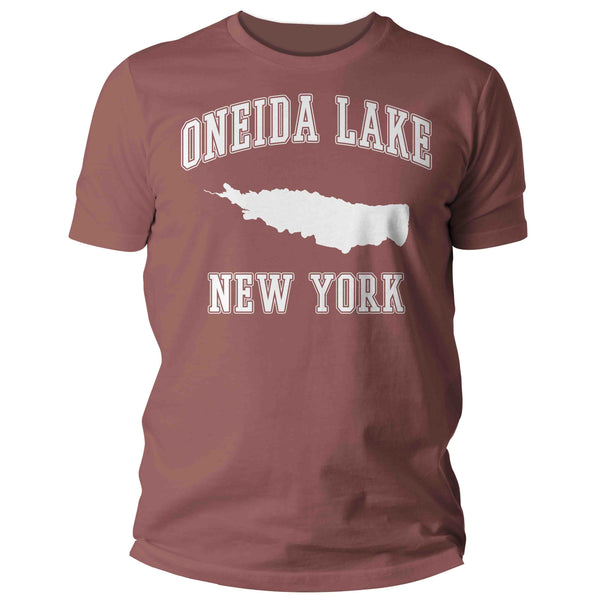 Men's Oneida Lake Shirt Boater T Shirt Fisherman Boating Fishing Lake Life Father's Day Tee Man Gift For Him Unisex-Shirts By Sarah
