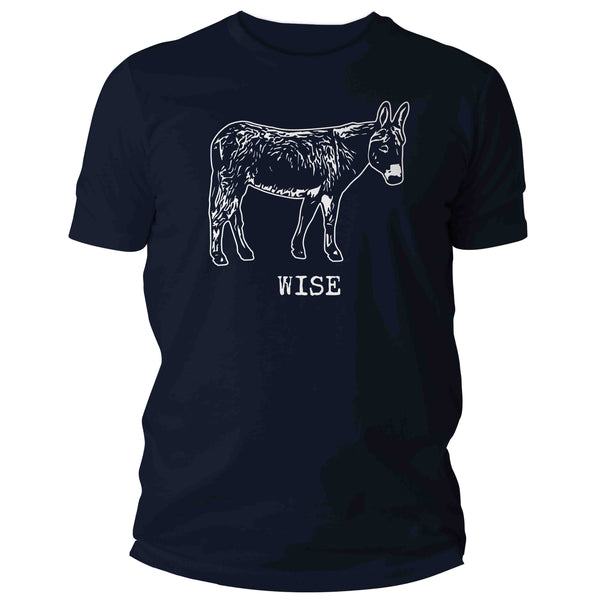 Men's Funny Donkey Shirt Wise Ass Hilarious Joke Play On Words Novelty Gift Dad Joke Father's Day Graphic Tee Wiseass Man For Him Unisex-Shirts By Sarah