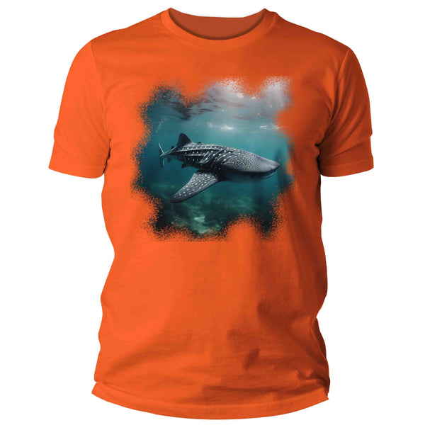 Men's Whale Shark Shirt Photo Underwater TShirt Photorealistic Scuba Diver Ocean Fish Marine Biologist Gift Idea Tee Unisex Mans-Shirts By Sarah