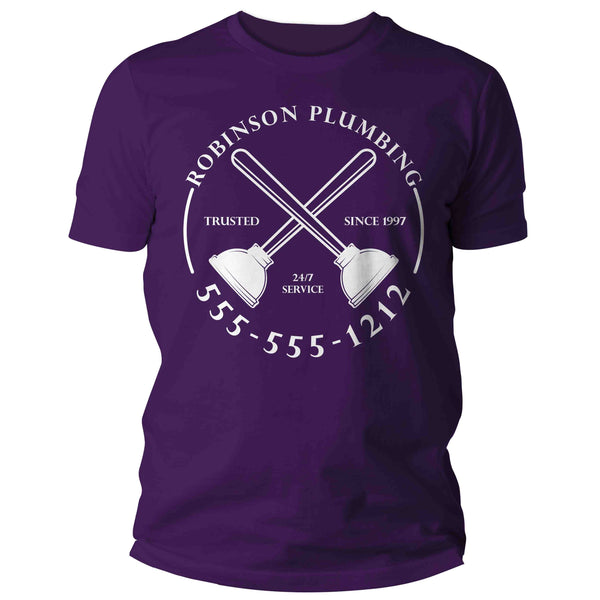 Men's Personalized Plumber Shirt Custom Plumbing T Shirt Plungers Logo Handyman Plumb Trade Pipe TShirt Unisex Mans Gift Idea-Shirts By Sarah