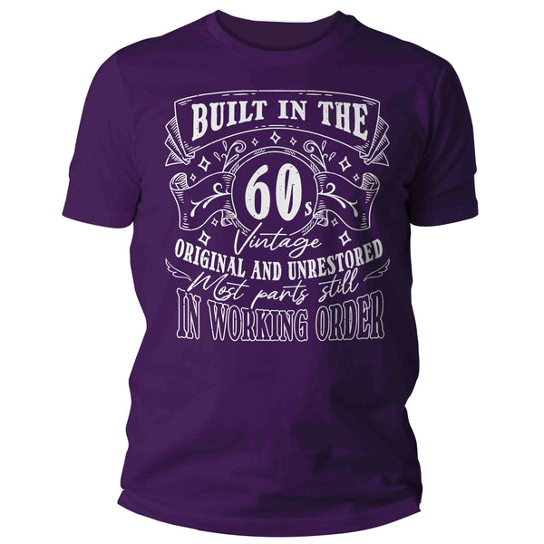 Men's Vintage 60's 1960's Birthday T-Shirt Sixty Shirt Gift Idea 60th 65th Decade Birthday Shirts Tee Original Shirt Man Unisex-Shirts By Sarah
