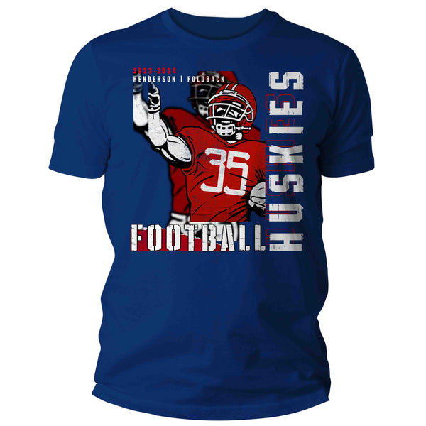 Men's Custom Football Shirt Personalized Football Modern Graphic Streetwear T Shirts Dad Football Uncle TShirt Unisex Mans Gift Idea-Shirts By Sarah