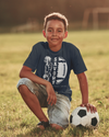 Kids Personalized Football Shirt Custom Football Player Standing Shirts Football Dad Football Name T Shirt Unisex Youth Gift Idea