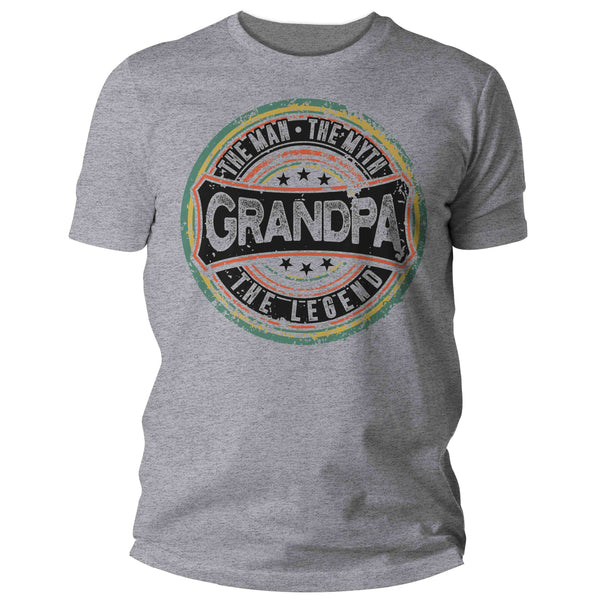 Men's Funny Grandpa T Shirt Father's Day Gift Man Myth Legend Shirt Vintage Shirt Retro Gift Vintage Grunge Grandpa Shirt Man Unisex-Shirts By Sarah