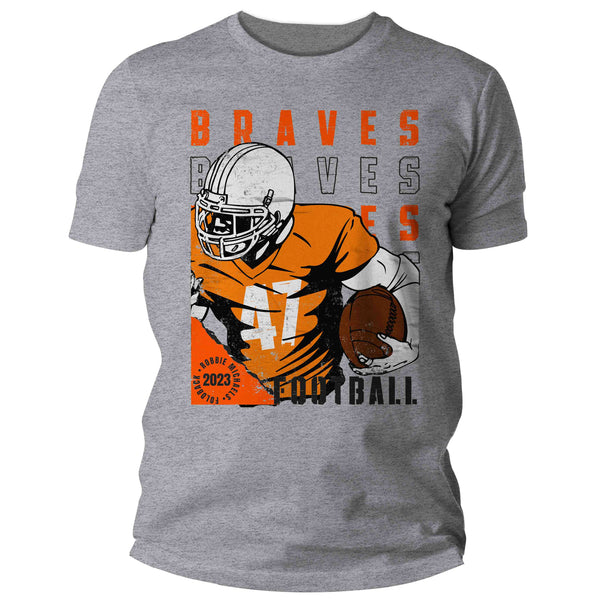 Men's Custom Football Shirt Personalized Football Modern Senior Streetwear T Shirts Dad Football Uncle TShirt Unisex Mans Gift Idea-Shirts By Sarah