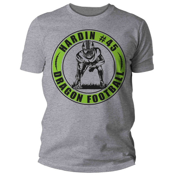 Men's Custom Football Shirt Personalized Lineman Modern Senior Streetwear T Shirts Dad Football Uncle TShirt Unisex Mans Gift Idea-Shirts By Sarah