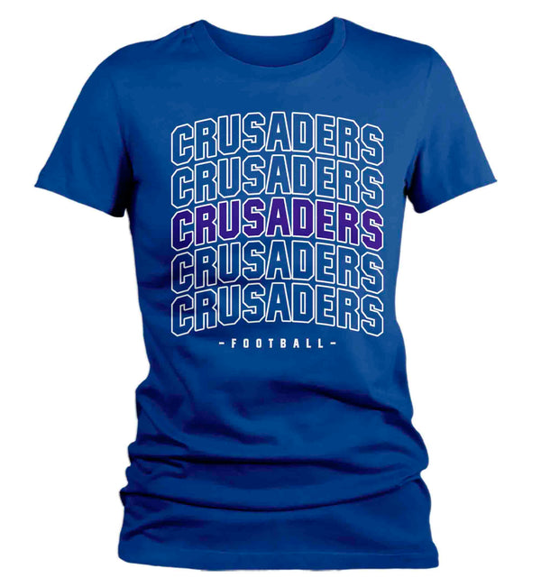 Women's Custom Football Shirt Personalized Football Typography Mascot T Shirts Mom Football Grandma Team TShirt Ladies Gift Idea-Shirts By Sarah
