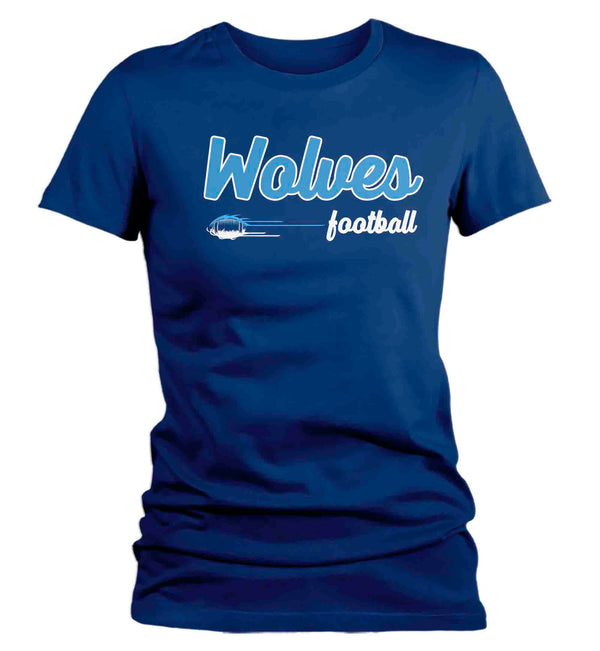 Women's Custom Football Shirt Personalized Football Retro Vintage Throwback T Shirts Aunt Football Grandma TShirt Ladies Gift Idea-Shirts By Sarah