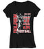 Women's V-Neck Personalized Football T Shirt Custom Football Mom Shirt 2 Players Sons Grandma Team Custom Ladies Shirts Gift Idea-Shirts By Sarah