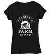 Women's V-Neck Personalized Farm Shirt Custom Market Nursery T Shirt Farmer Produce Agriculture Farming TShirt Ladies Gift Idea