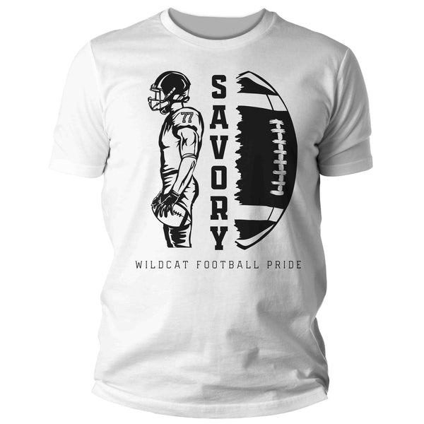 Men's Personalized Football Shirt Custom Football Player Standing Shirts Football Dad Football Name T Shirt Unisex Mans Gift Idea-Shirts By Sarah
