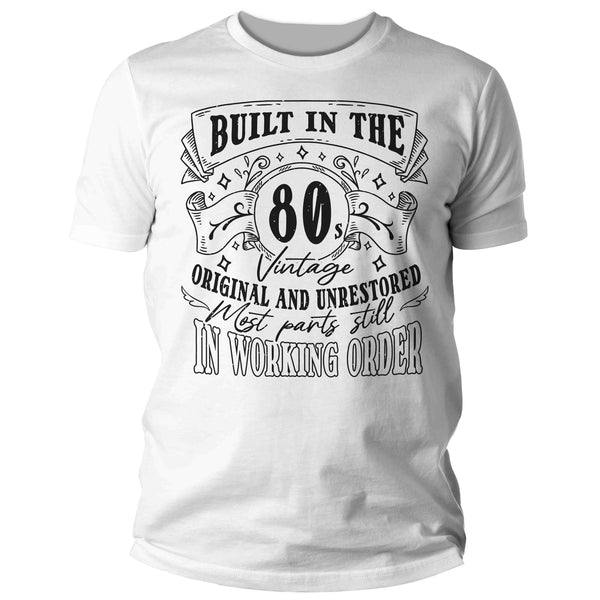 Men's Vintage 80's 1980's Birthday T-Shirt Forty Shirt Gift Idea 40th 45th 42th Decade Birthday Shirts Tee Original Shirt Man Unisex-Shirts By Sarah
