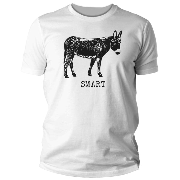 Men's Funny Donkey Shirt Smart Ass Hilarious Joke Play On Words Novelty Gift Dad Joke Father's Day Graphic Tee Smartass Man For Him Unisex-Shirts By Sarah