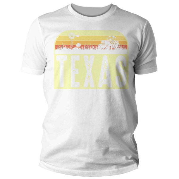 Men's Retro Texas Shirt Farm Tractor T Shirt Vintage State Pride Farming Farmer Gift Texas State Tee Man Unisex-Shirts By Sarah