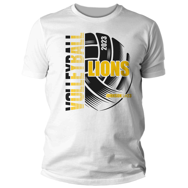 Men's Custom Volleyball T Shirt Personalized Volley Ball Modern Cool Dad Shirt Mom Team TShirt Custom Unisex Shirts Gift Idea-Shirts By Sarah
