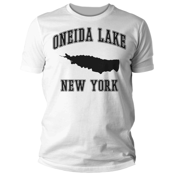 Men's Oneida Lake Shirt Boater T Shirt Fisherman Boating Fishing Lake Life Father's Day Tee Man Gift For Him Unisex-Shirts By Sarah