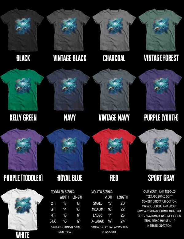 Kids Shark Shirt Underwater T Shirt Photorealistic Tee Ocean Great White Fish Graphic Marine Biologist Gift Idea Unisex Youth-Shirts By Sarah