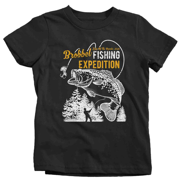 Kids Fishing T-Shirt Fishing Shirt Custom Personalized Expedition Lake Angler Tournament Fish Trip Vacation Gift Unisex Boy's Girl's-Shirts By Sarah