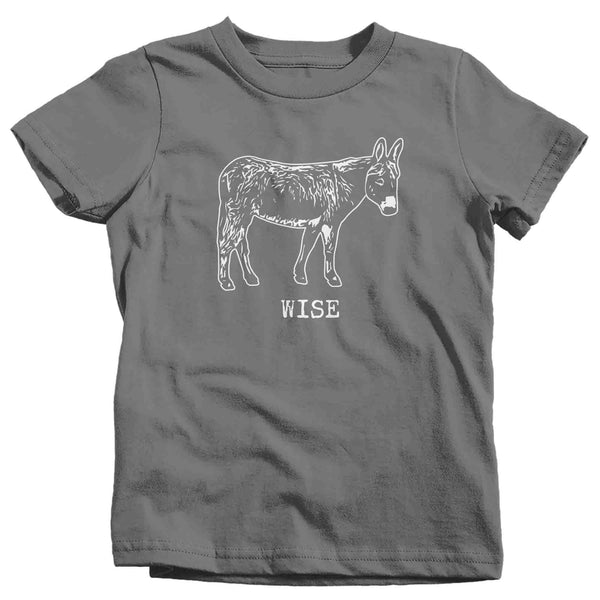 Kids Funny Donkey Shirt Wise Ass Hilarious Joke Play On Words Novelty Gift Dad Joke Wiseass Teen Graphic Tee Unisex-Shirts By Sarah