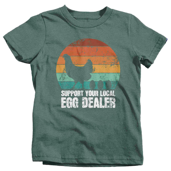 Funny Farm Shirt Support Local Egg Dealer T Shirt Farming Chicken Hen Homesteader Tee Man Gift For Youth Unisex-Shirts By Sarah