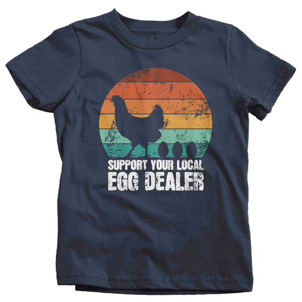 Funny Farm Shirt Support Local Egg Dealer T Shirt Farming Chicken Hen Homesteader Tee Man Gift For Youth Unisex-Shirts By Sarah
