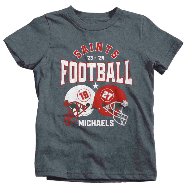 Kids Personalized Football T Shirt Custom Football Brother Shirt 2 Players Cousins Flag Team Custom Unisex Shirts Gift Idea-Shirts By Sarah
