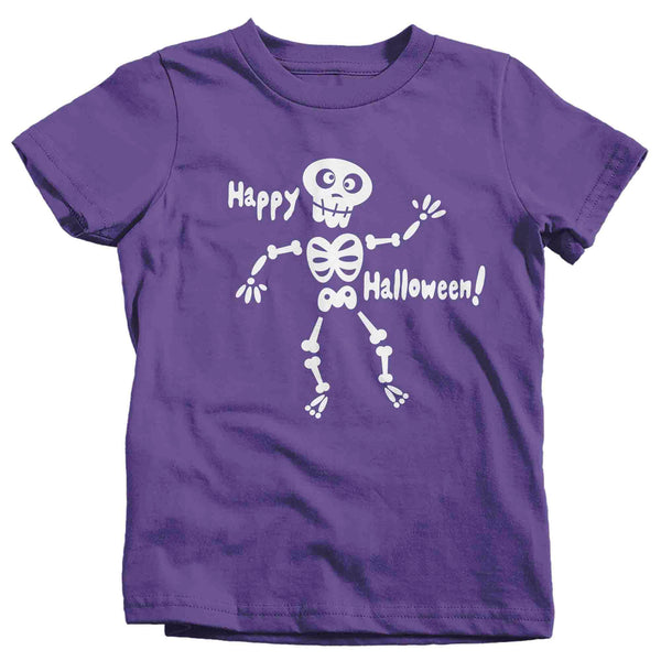 Kids Glow In The Dark Halloween Shirt Sasquatch GITD Happy T Shirt Dancing Skeleton Gift Glowing Hipster Cool Tee Unisex Youth-Shirts By Sarah