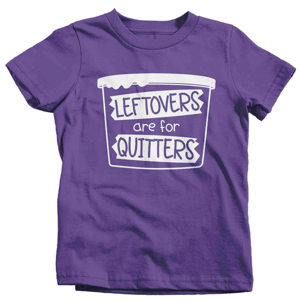 Kids Funny Thanksgiving Shirt Leftovers For Quitters TShirt Foodie Bucket Dinner Saying Tshirt Thanks Gift Idea Holiday Unisex Tee-Shirts By Sarah